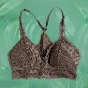 Brown Lace Auden Bralette